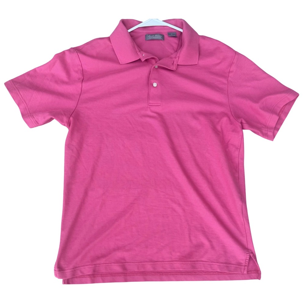 Daniel Cremieux Polo Shirt Pink Signature Collection Cotton Mens Large